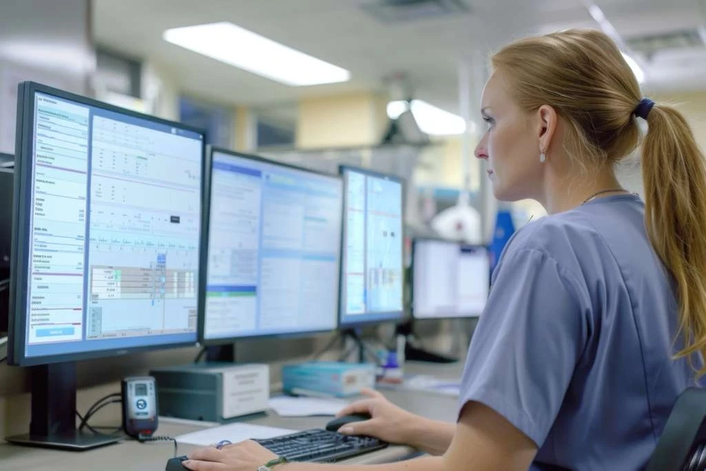 Healthcare facility with medical equipment